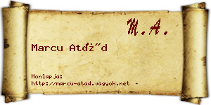 Marcu Atád névjegykártya